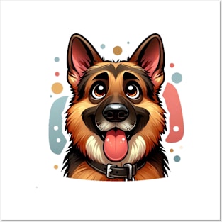 Cute German Shepherd Posters and Art